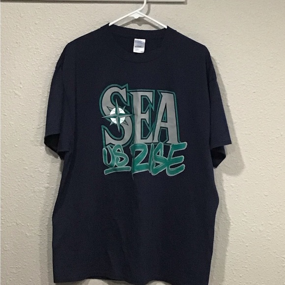Port & Company Other - Seattle Mariners “Sea Us Rise” Navy Blue T-shirt Baseball MLB Summer Size XL